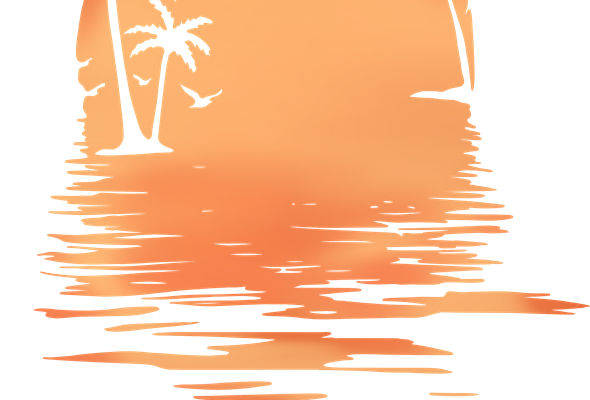 夏日海滩风情服装印花图案裁片