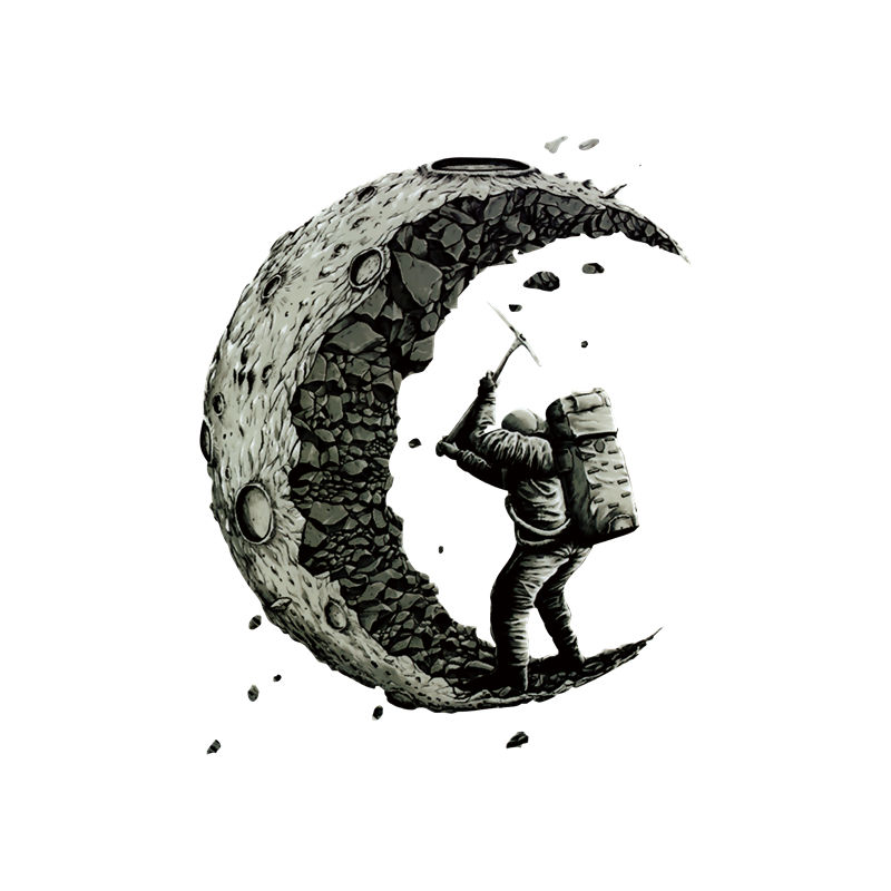 月球探险者：独特裁片印花设计，打造个性服装