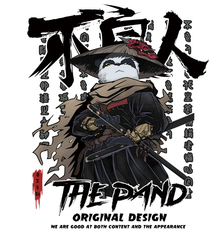 传统武士风裁片印花，打造个性服装