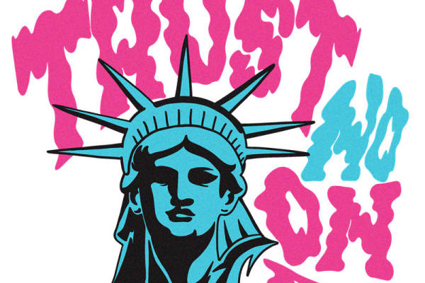 自由女神像图案印花，打造个性服装裁片