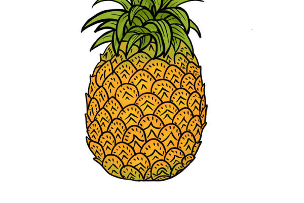 菠萝纹理裁片印花：独特设计为服装增添夏日风情