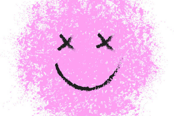 时尚裁片印花：粉色爆米花纹理服装印花