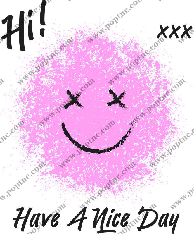 时尚裁片印花:粉色爆米花纹理服装印花