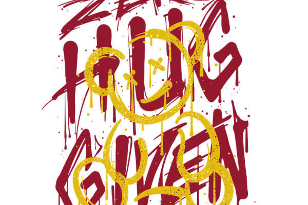 零度酷炫涂鸦风格服装印花裁片