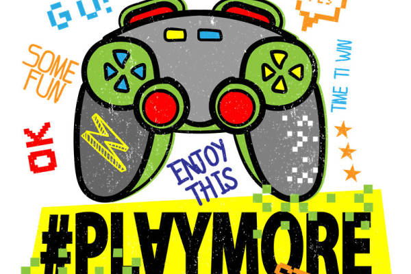 复古游戏手柄图案:服装印花与裁片印花的完美选择