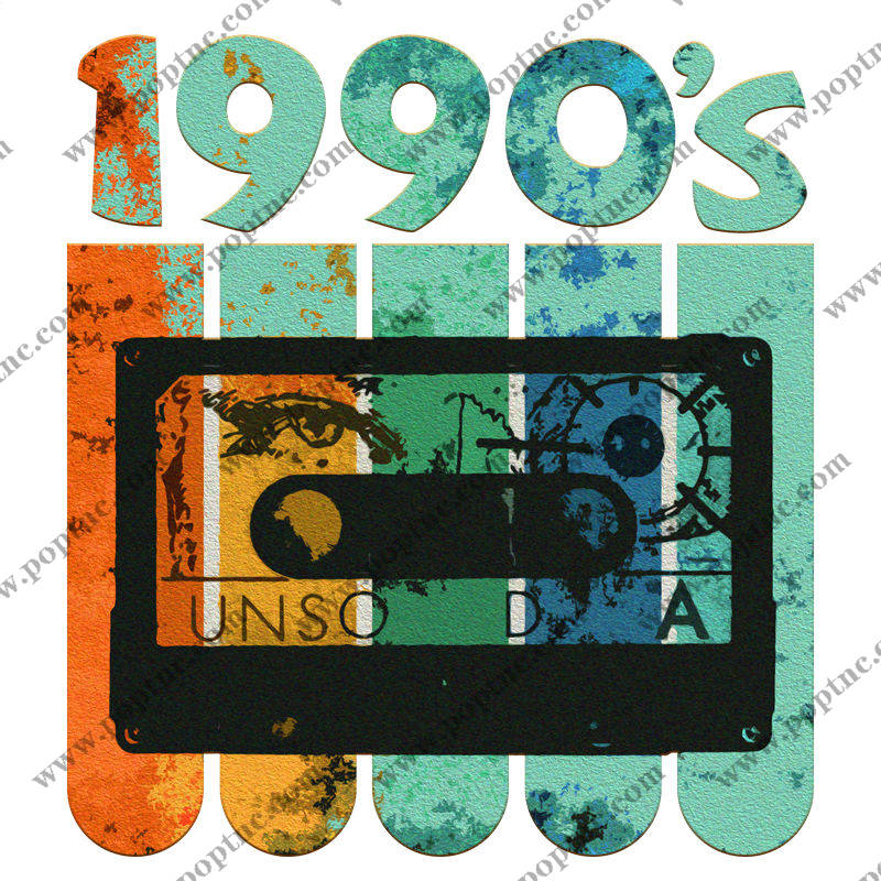 复古90年代风格裁片印花,打造个性服装