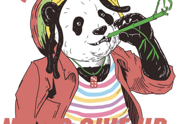 熊猫纹样服装印花设计：街头艺术风格裁片印花