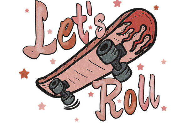 滑板图案裁片印花：个性街头风服装印花