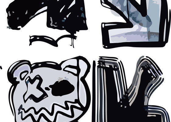 酷炫涂鸦风裁片印花：服装印花新选择