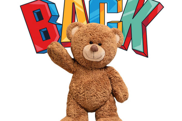 复古卡通熊印花图案,打造个性服装裁片