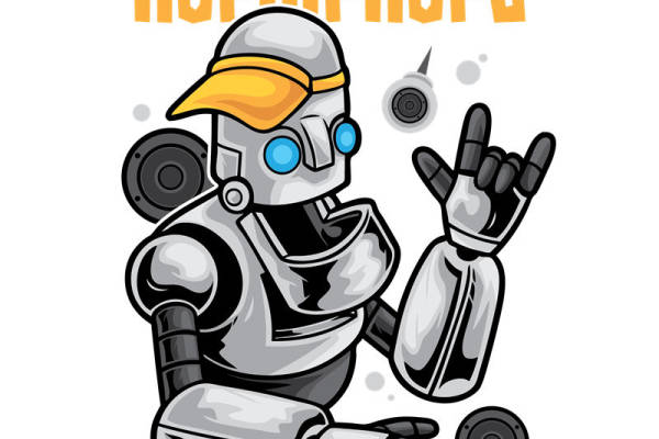 未来派机器人裁片印花：科技感服装印花新选择