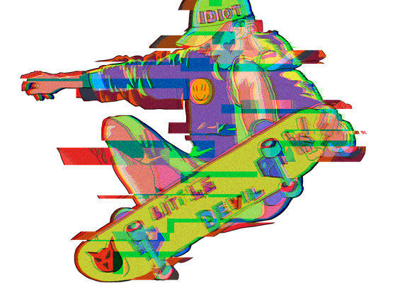 炫酷裁片印花：个性十足的服装印花设计