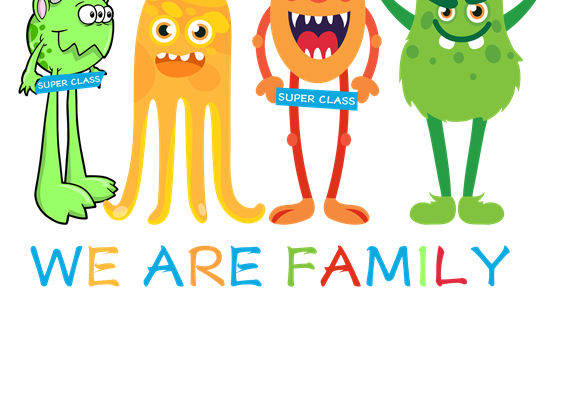 卡通怪物图案裁片印花，打造超有趣服装