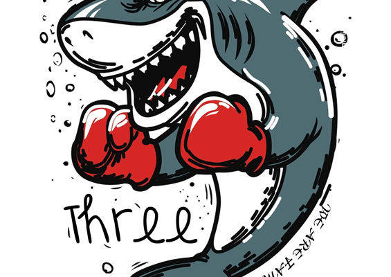 鲨鱼拳击手裁片印花：独特风格服装印花