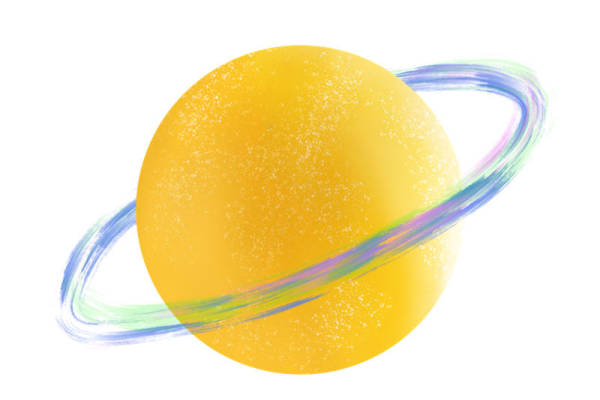 黄色星球纹样裁片印花，为你的服装增添独特魅力