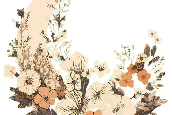 浪漫月牙花型印花：打造独特服装设计