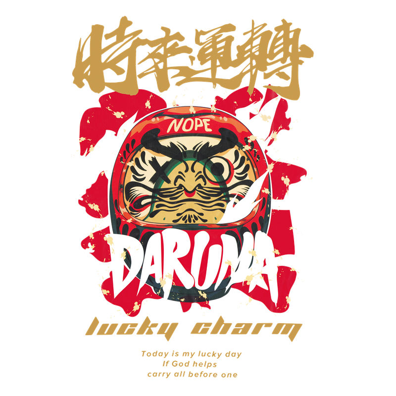 幸运招财猫印花图案：服装印花裁片设计灵感