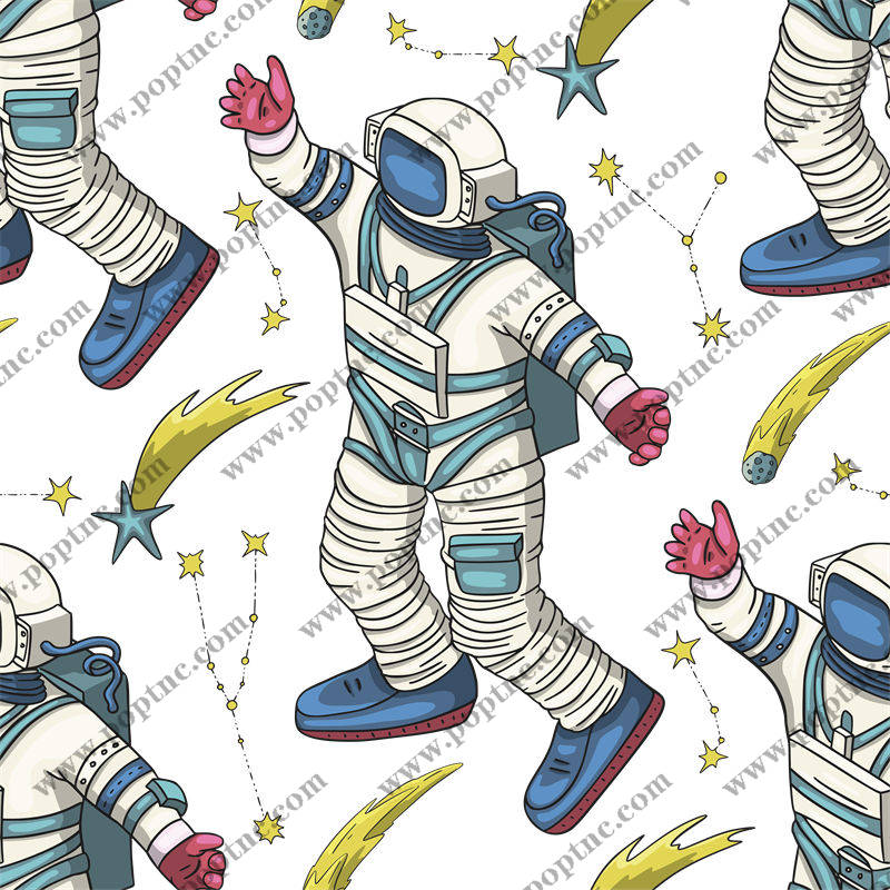 宇航员太空探险印花图案,打造个性服装