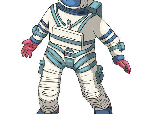 未来科技感宇航员服装印花素材