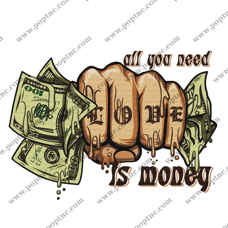 裁片印花:街头风格美元图案服装印花