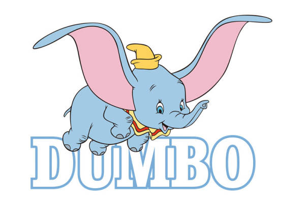 可爱小飞象Dumbo服装印花图案