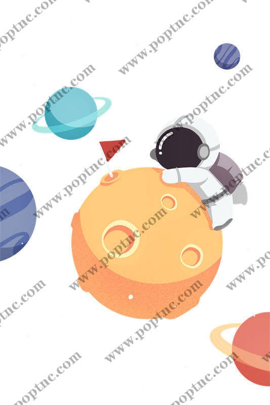 超萌宇航员与星球印花,打造独特服装设计