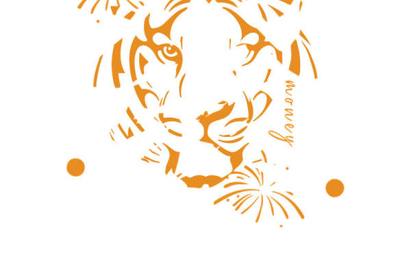 老虎头像印花图案：服装印花裁片设计灵感