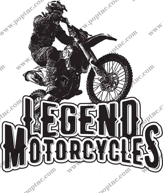 复古摩托车图案裁片印花,打造个性服装