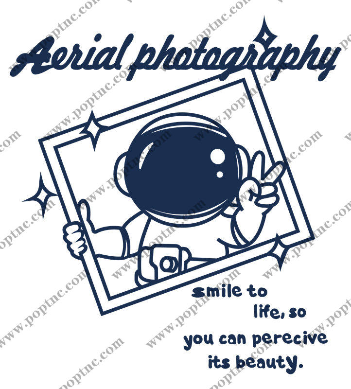 时尚裁片印花:星空宇航员主题服装印花