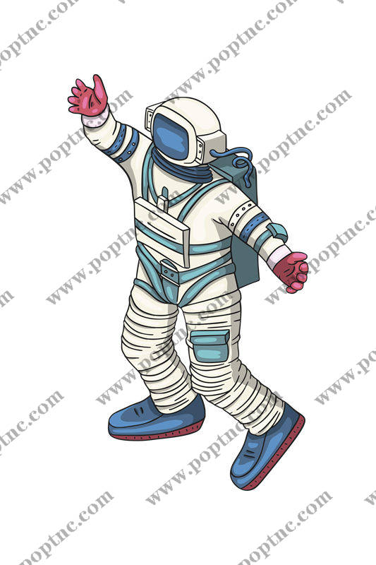 未来科技感宇航员裁片印花,打造独特服装设计