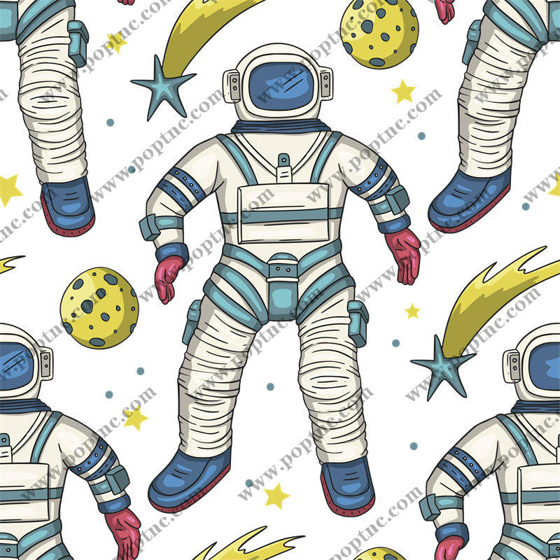 宇航员与星球的梦幻印花,打造独特服装设计
