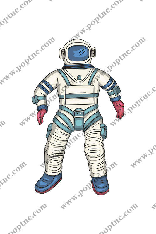 未来科技感太空宇航员服装印花裁片