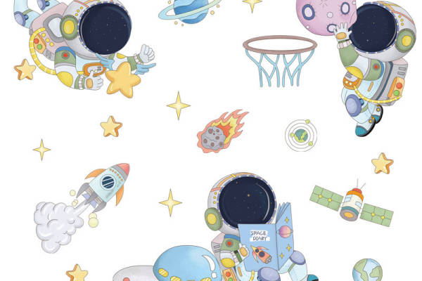 太空探险系列裁片印花：打造独特宇航员主题服装