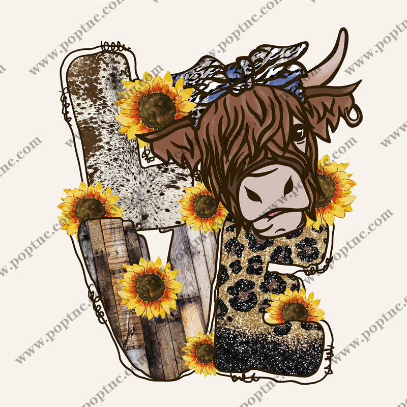 田园风牛头图案裁片印花,为您的服装增添自然魅力