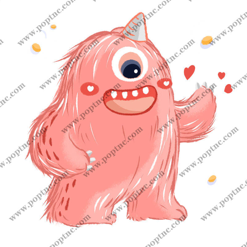 可爱毛茸茸怪兽印花:打造趣味服装印花