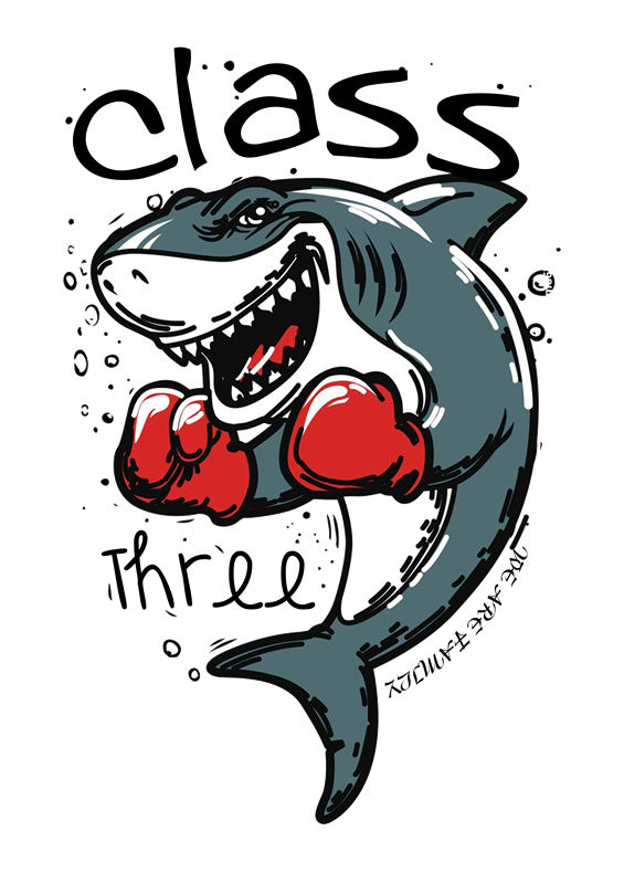 鲨鱼拳击手裁片印花:独特风格服装印花