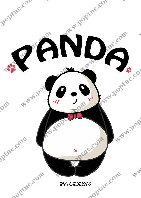 可爱熊猫裁片印花:萌趣设计打造个性服装