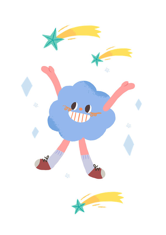 可爱云朵裁片印花,为你的服装增添童趣