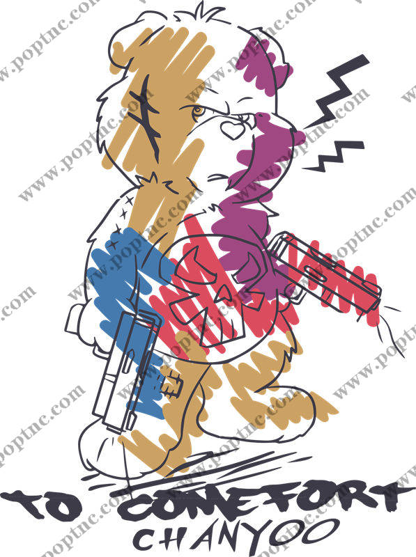 复古摇滚熊印花图案,轻松打造个性服装