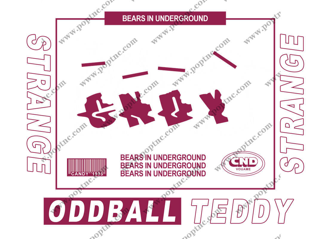 裁片印花:复古风熊图案服装印花