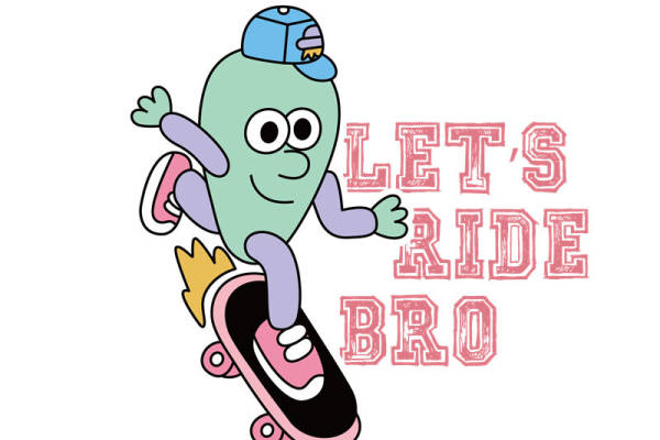 滑板青蛙裁片印花：趣味十足的服装印花素材