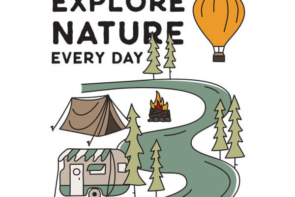 自然探险主题服装印花素材，探索每一天的户外生活