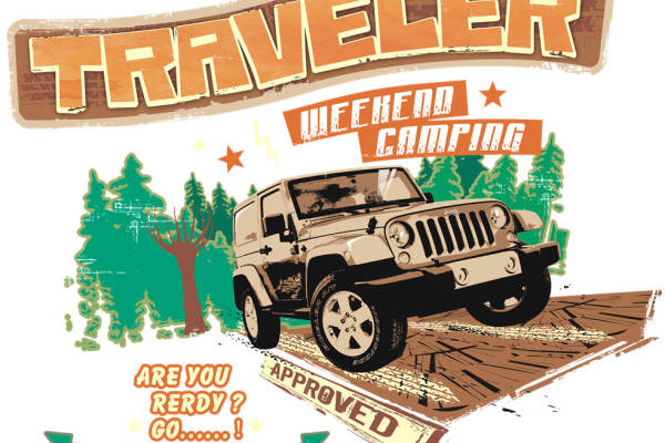 户外旅行风格裁片印花，打造个性服装