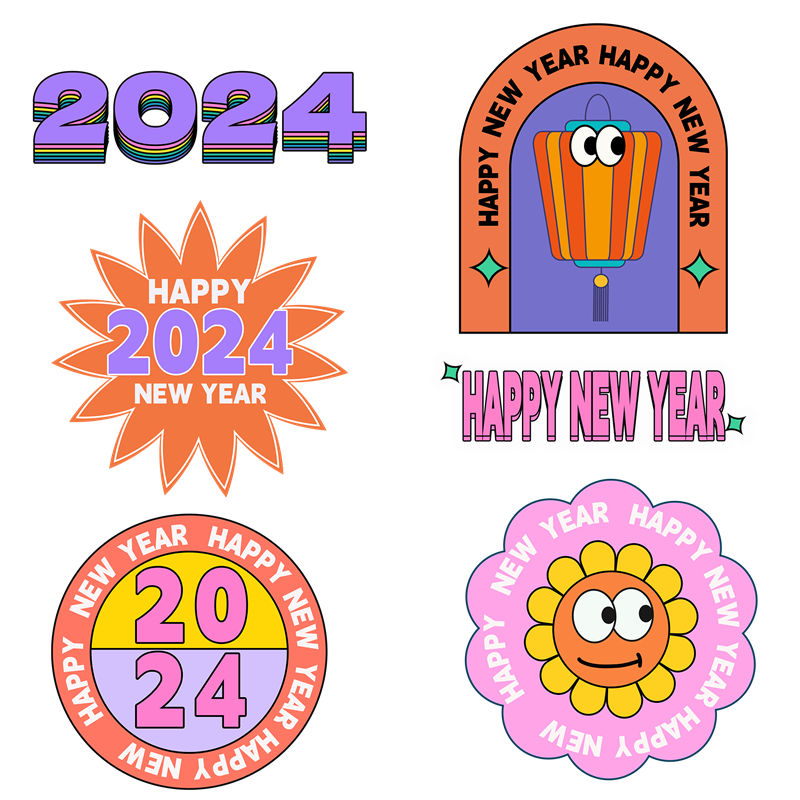 2024年新年创意花型服装印花裁片