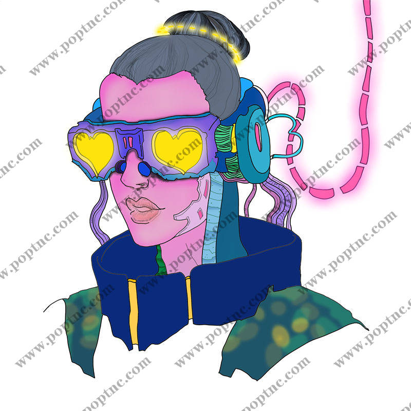 未来感心形裁片印花:打造独特服装设计