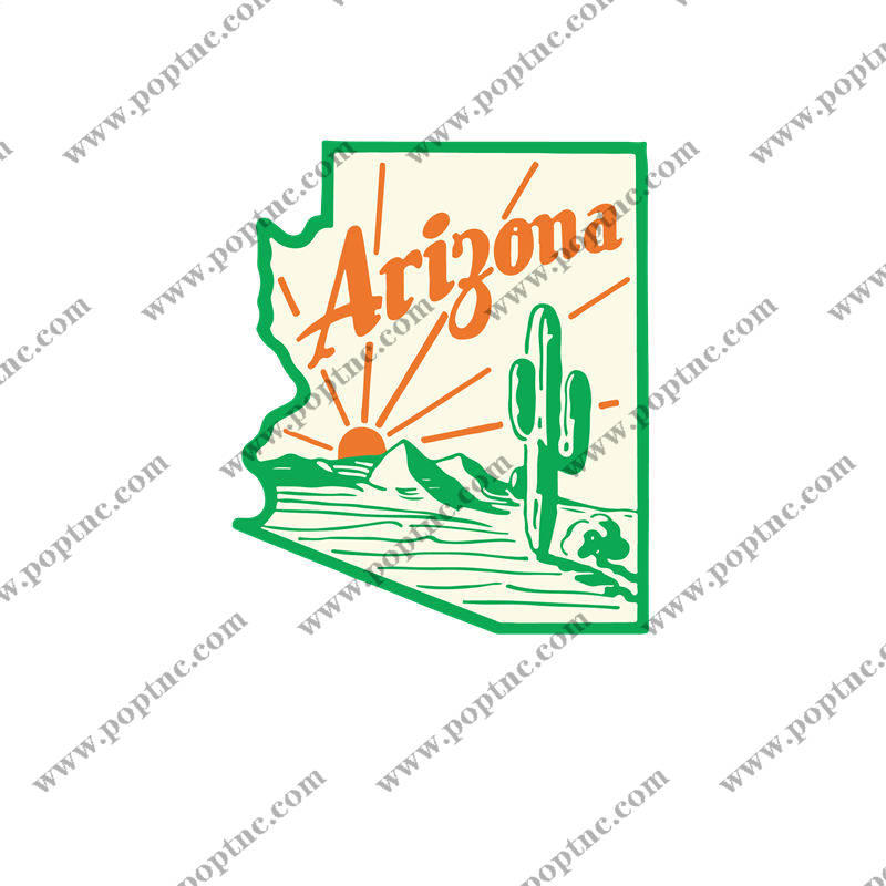 复古风沙漠仙人掌图案,适合服装印花与裁片印花