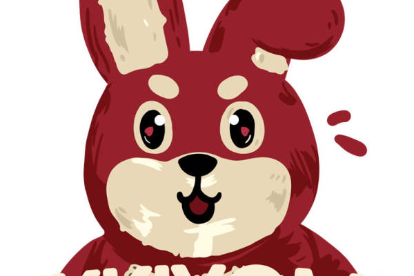 可爱卡通兔子印花图案，打造个性服装设计