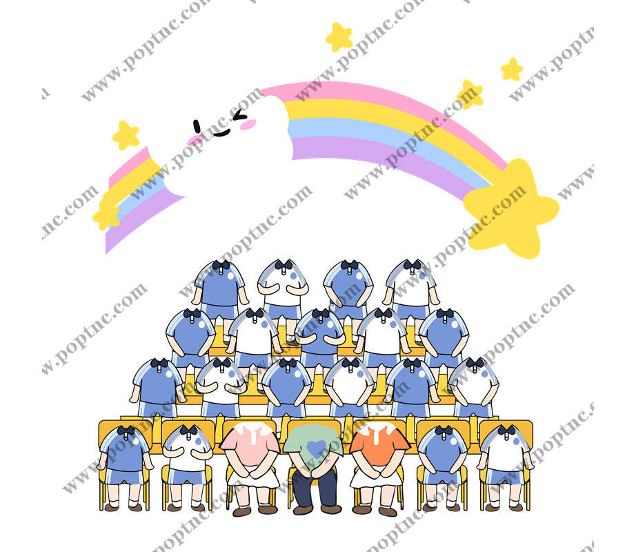 可爱彩虹云朵裁片印花,打造梦幻服装