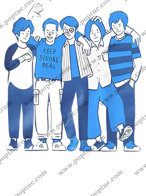 蓝色系列裁片印花:时尚潮流服装印花设计