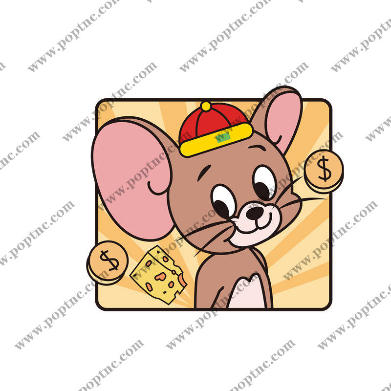 卡通老鼠裁片印花设计,打造个性服装